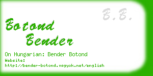 botond bender business card